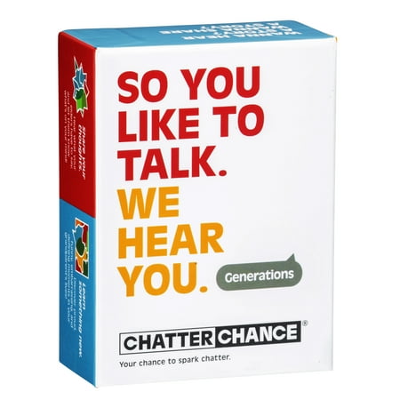 ChatterChance Generations: Conversation Card Games - Family Fun Game Night for Kids and Adults w/Grandma & Grandpa - 80 Thought Provoking Questions, Deck of Question Cards Gift for Grandparents