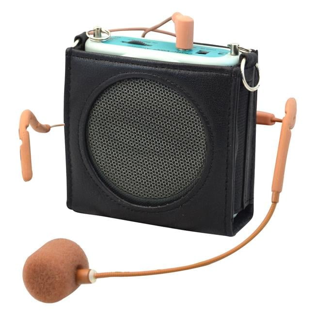 Compact Black Wearable Voice Amplifier with Headset Mic