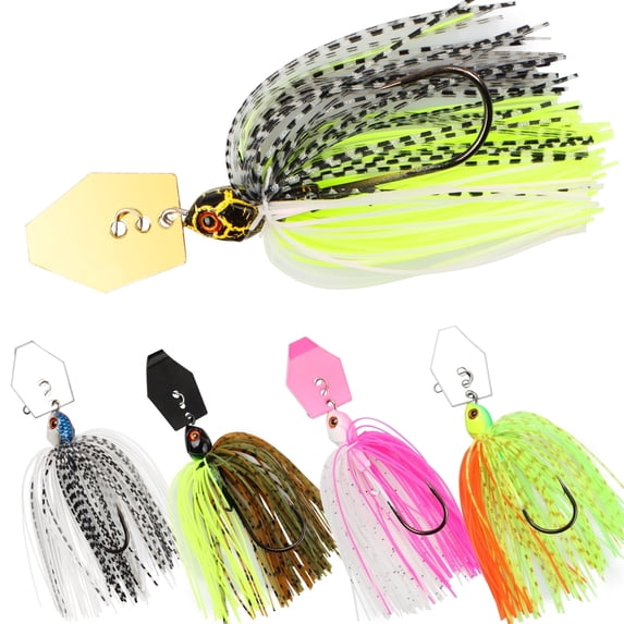 2oz Fluke Ball Jigs With Hoochie Stinger Rigs - 6 Set Pack For Saltwater & Freshwater Fishing