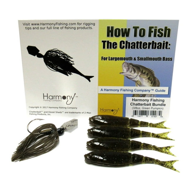 Chatterbait Kit ZMan 3/8oz Chatterbait + ZMan Razor ShadZ + How to