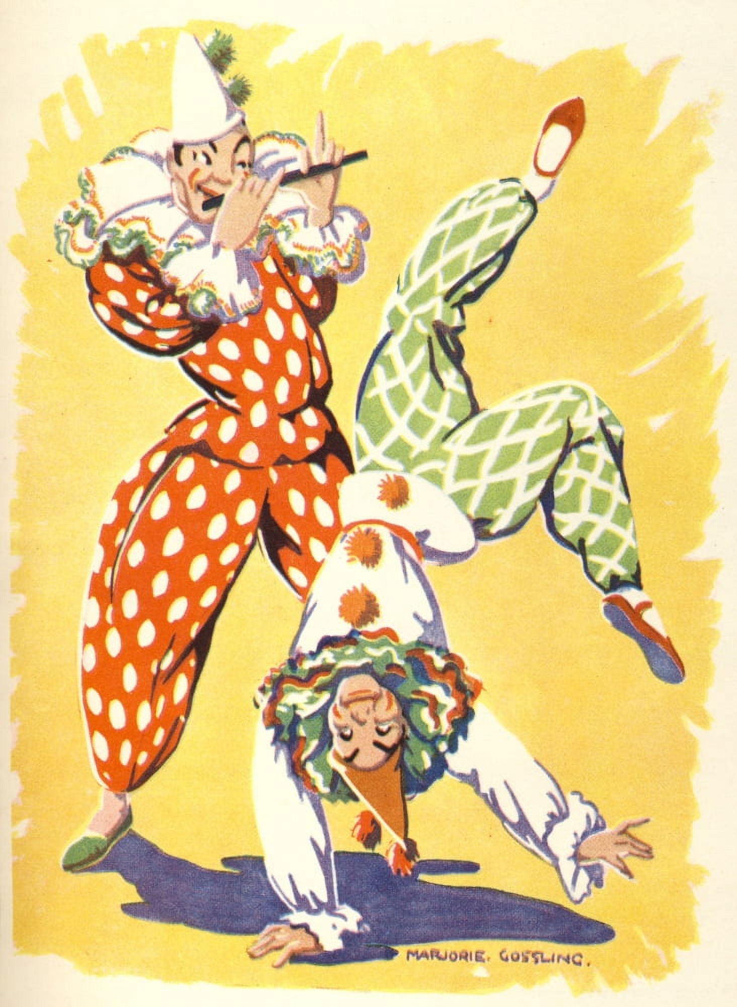 Chatterbox Annual 1928 Clowns Canvas Art - Marjorie Gossling (18 x 24)