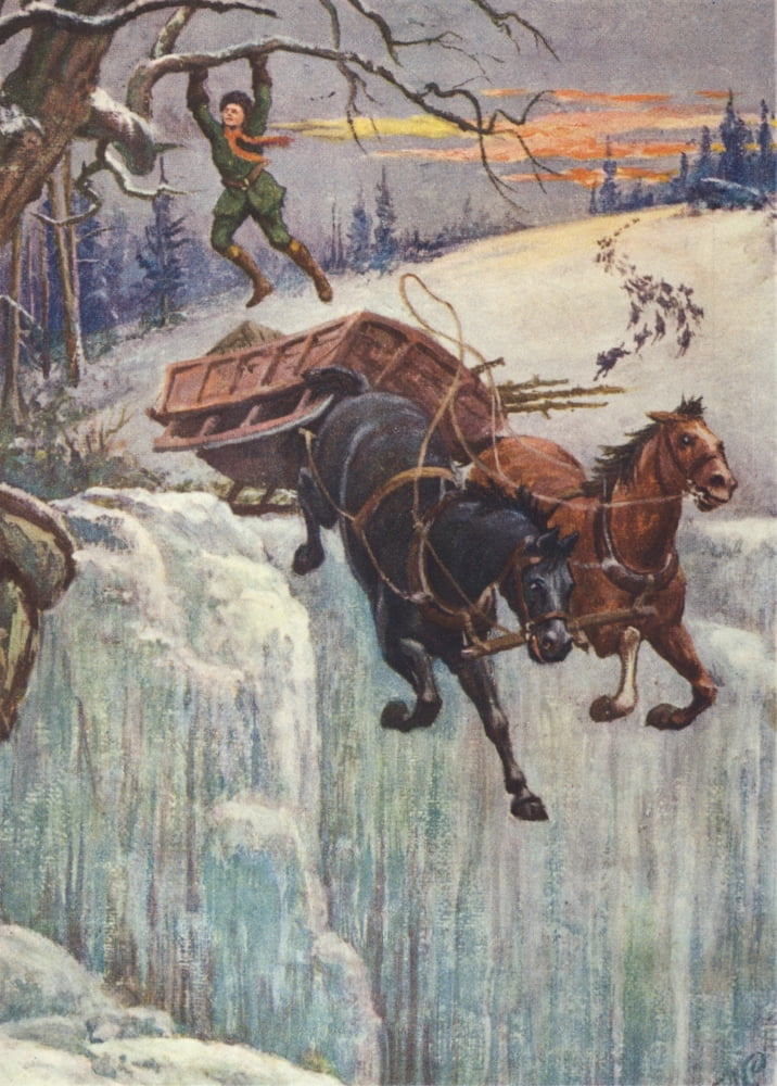 Chatterbox Annual 1928 Runaway horses Canvas Art - Unknown (24 x 36)