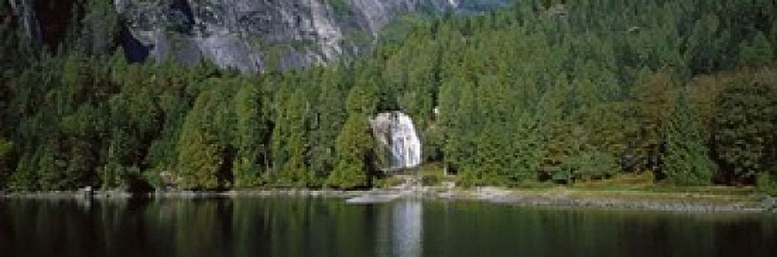 Chatterbox Falls at Princess Louisa Inlet British Columbia Canada Canvas Art - Panoramic Images (18 x 6)