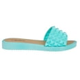 thumbnail image 1 of Chatties Casual Studded Flat Slide Sandals, Mint (Women's), 1 of 6