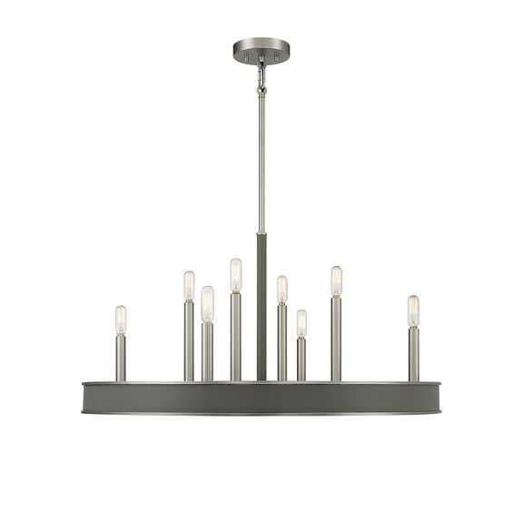 Chaucer 8-Light Chandelier in Antique Nickel