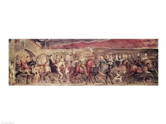 Chaucers Canterbury Pilgrims 1810 Canvas Art - William Blake (24 x 18)