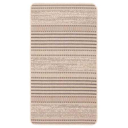 Chaudhary Living 2' x 4' Tan Striped Rectangular Outdoor Area Throw Rug