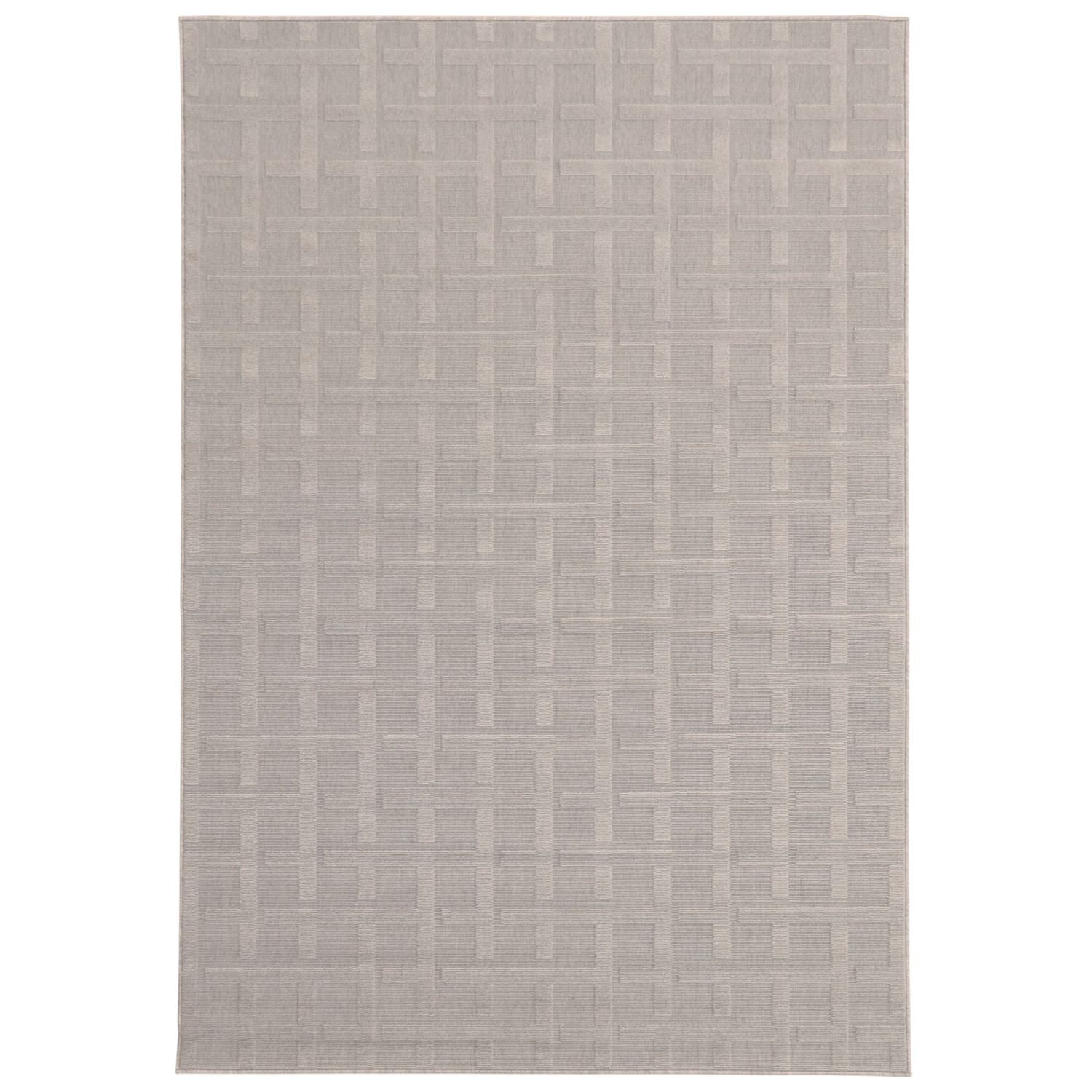 Gray Geometric Rectangular Outdoor Area Rug 5.25' x 7.5'