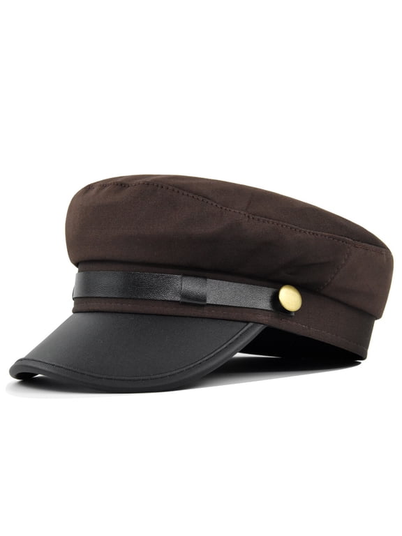 Chauffeur Hat for Men Women, Classic Vintage Captain Hat Newsboy Cap Costume Hats