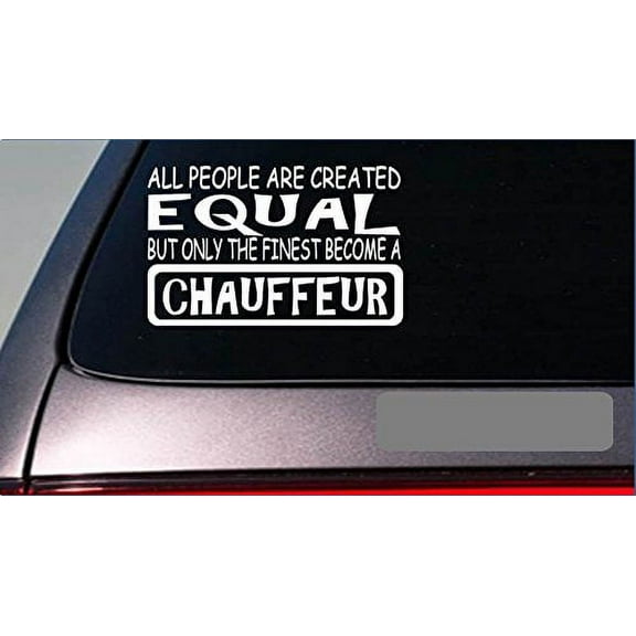 Chauffeur equal Sticker *G625* 8" Vinyl limo driver tuxedo prom dress celebrity