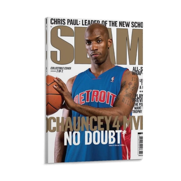 Chauncey Billups Poster Basketball Player (28) Artworks Canvas Poster Room Aesthetic Wall Art Prints Home Modern Decor Gifts 12x18inch(30x45cm)
