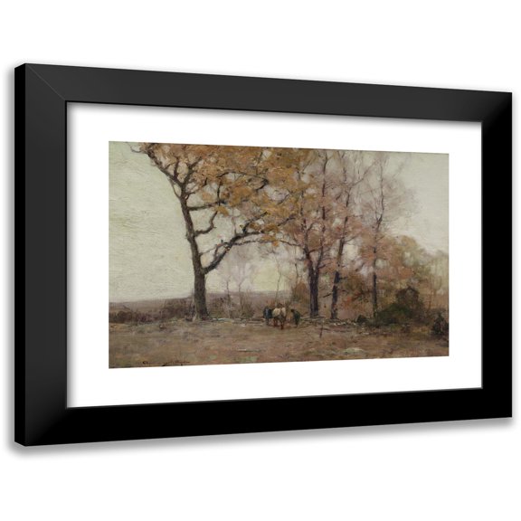 Chauncey F. Ryder 14x11 Black Modern Framed Museum Art Print Titled - Morning in the Fields