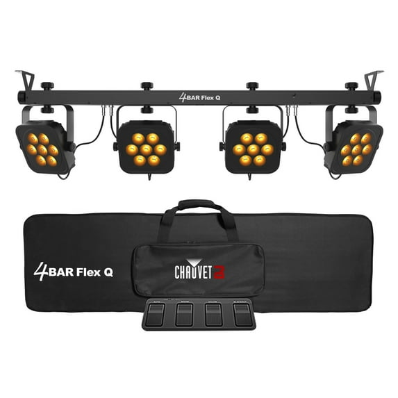 Chauvet 4Bar Flex Q High-Intensity RGBA Wash Light Lighting Kit (4 Count)
