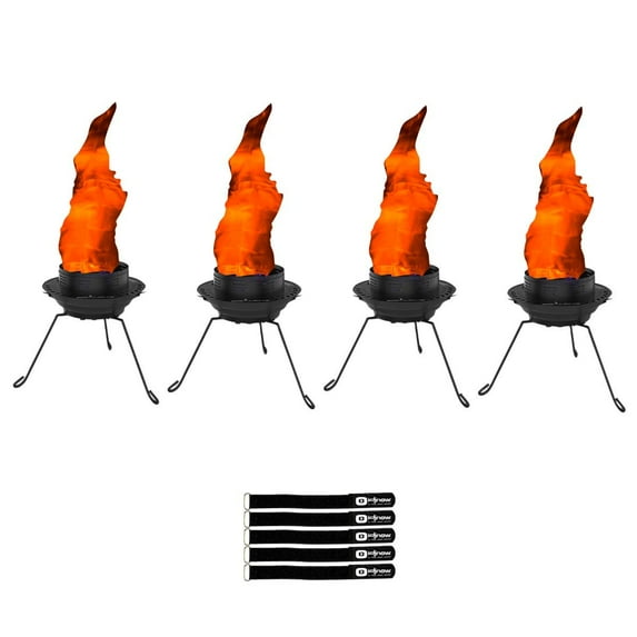 Chauvet DJ BOBLEDH3 LED Multi-Colored Flame Simulators Four Package