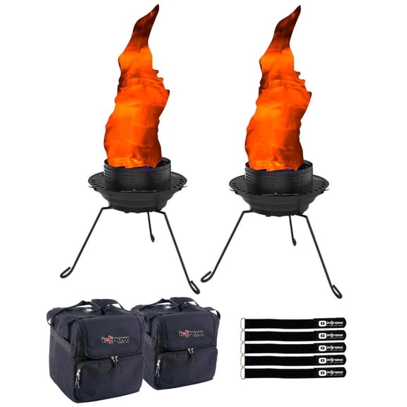 Chauvet DJ BOBLEDH3 LED Multi-Colored Flame Simulators with Carrying Cases Duo Package