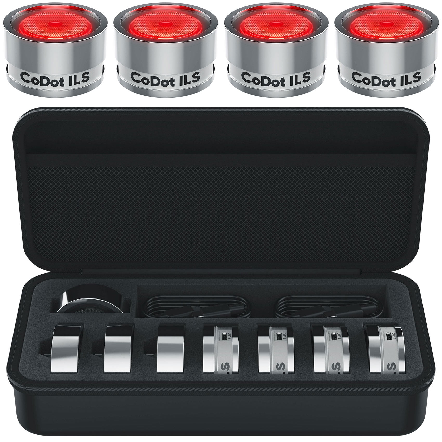 Chauvet DJ CoDot ILS 4-pack of Coin-Sized LED Illuminators Lights w/ Carry Case