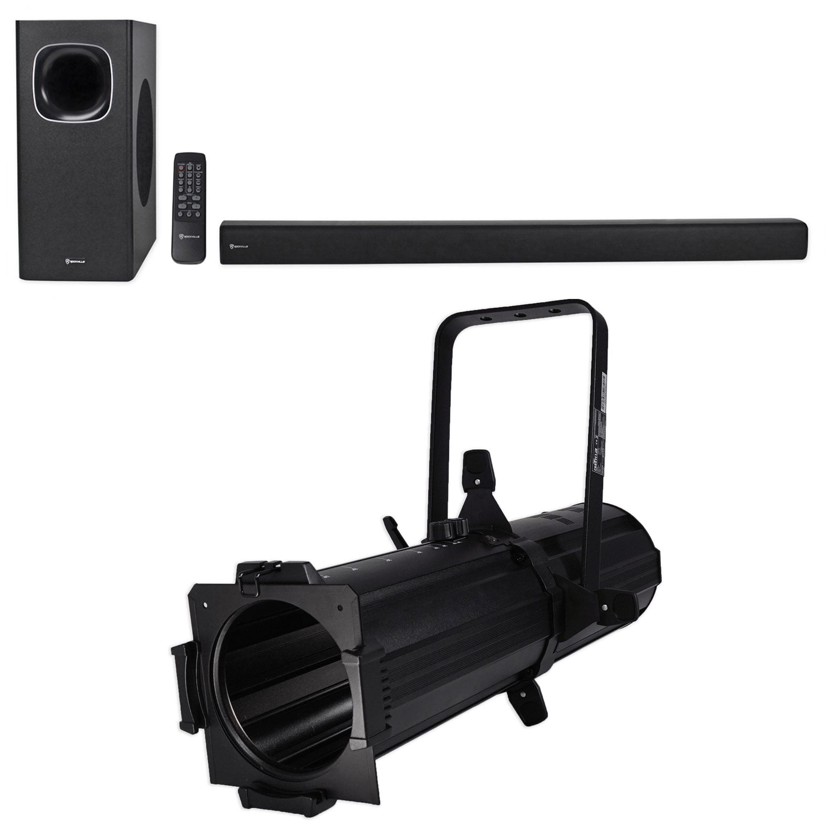 Chauvet DJ EVE E-100Z 100w White Ellipsoidal Projector Spot Light+Soundbar