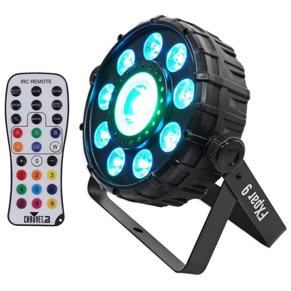 Chauvet DJ FX Par 9 DMX Multi-Effect LED, SMD RGB+UV Strobe Par Light + Remote