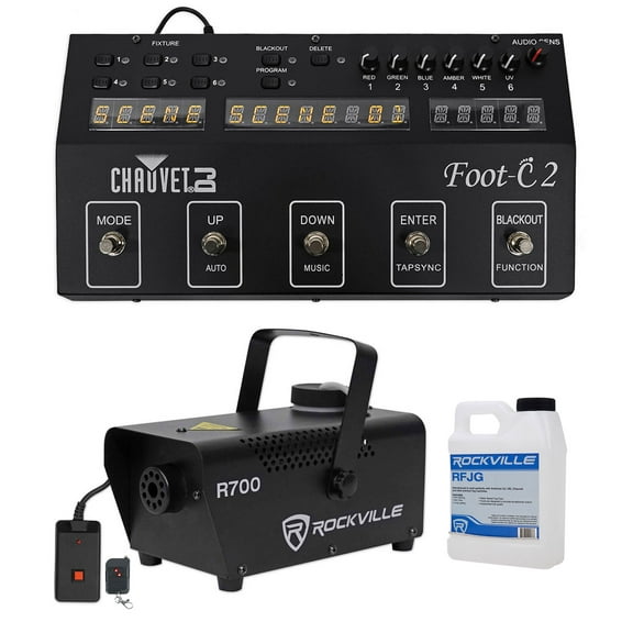 Chauvet DJ Foot C-2 36-Channel DMX Foot Controller w/MIDI Input w/Display+Fogger