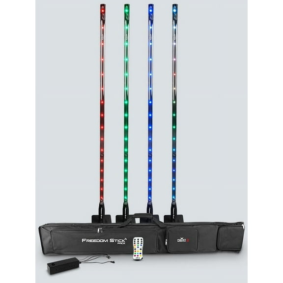 Chauvet DJ Freedom Stick Pack 4-Pack Free-Standing LED Strips with Carrying Case