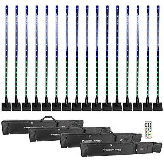 Chauvet DJ Freedom Stick X4 Wireless Battery RGB LED Arrays 16 Package