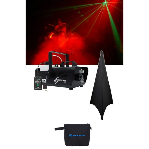 Chauvet DJ H1000 Hurricane 1000 Compact Fog Machine+Wired Remote-10,000 CFM