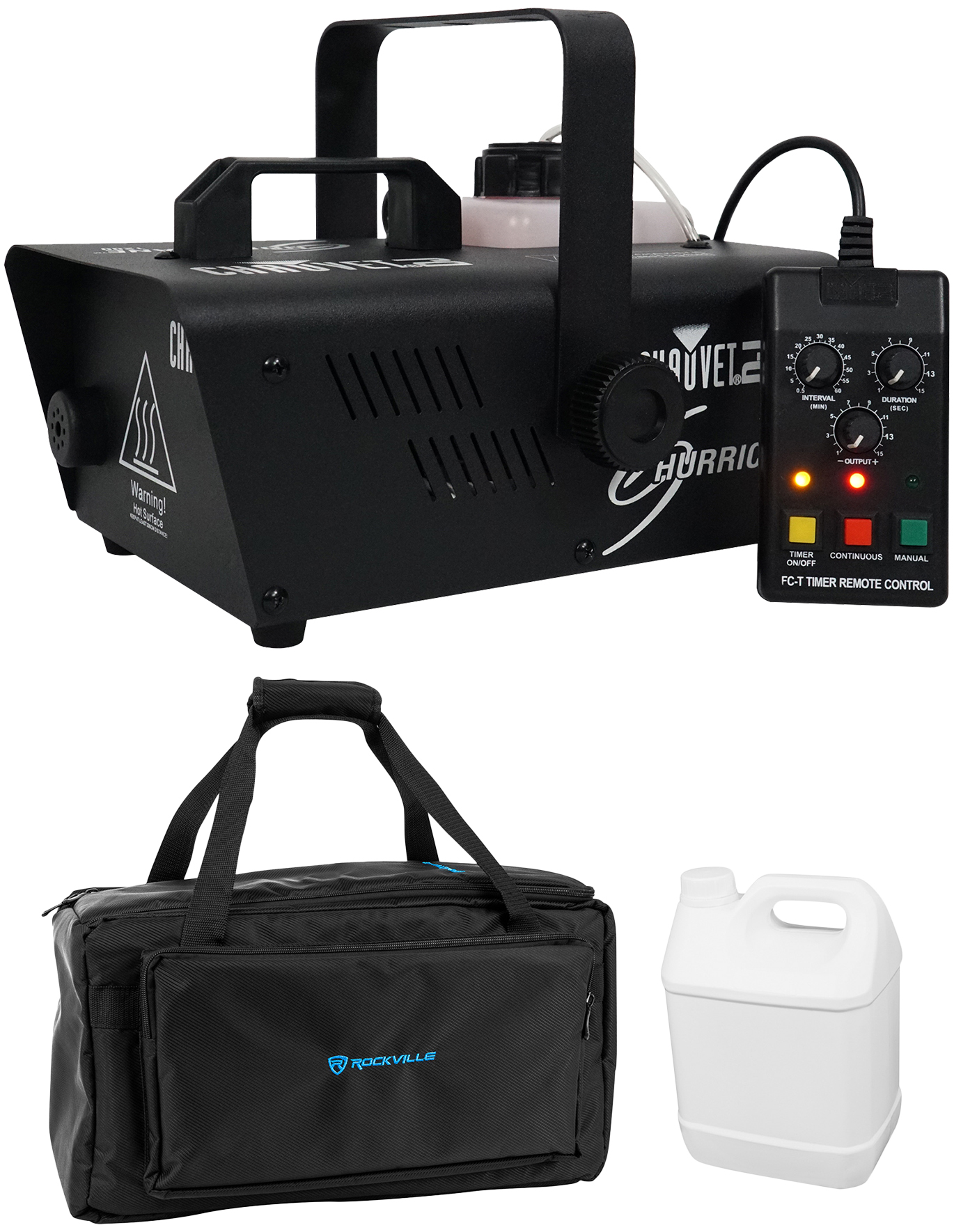 Chauvet DJ H1200 Hurricane 1200 Fog Machine W/Remote Timer+Waterproof Carry Bag