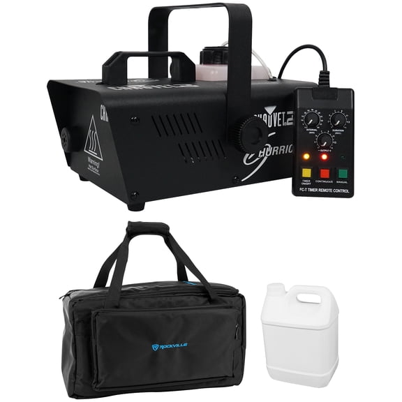 Chauvet DJ H1200 Hurricane 1200 Fog Machine W/Remote Timer+Waterproof Carry Bag