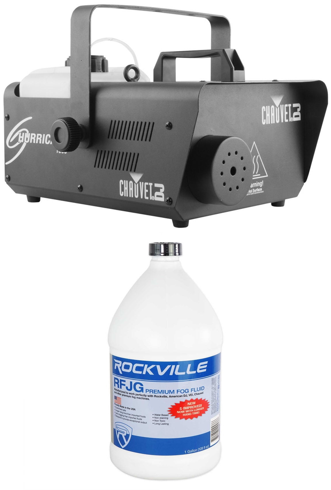 Chauvet DJ H1600 Hurricane 1600 DMX Fog Machine+Remote Timer -25,000 CFM + Fluid