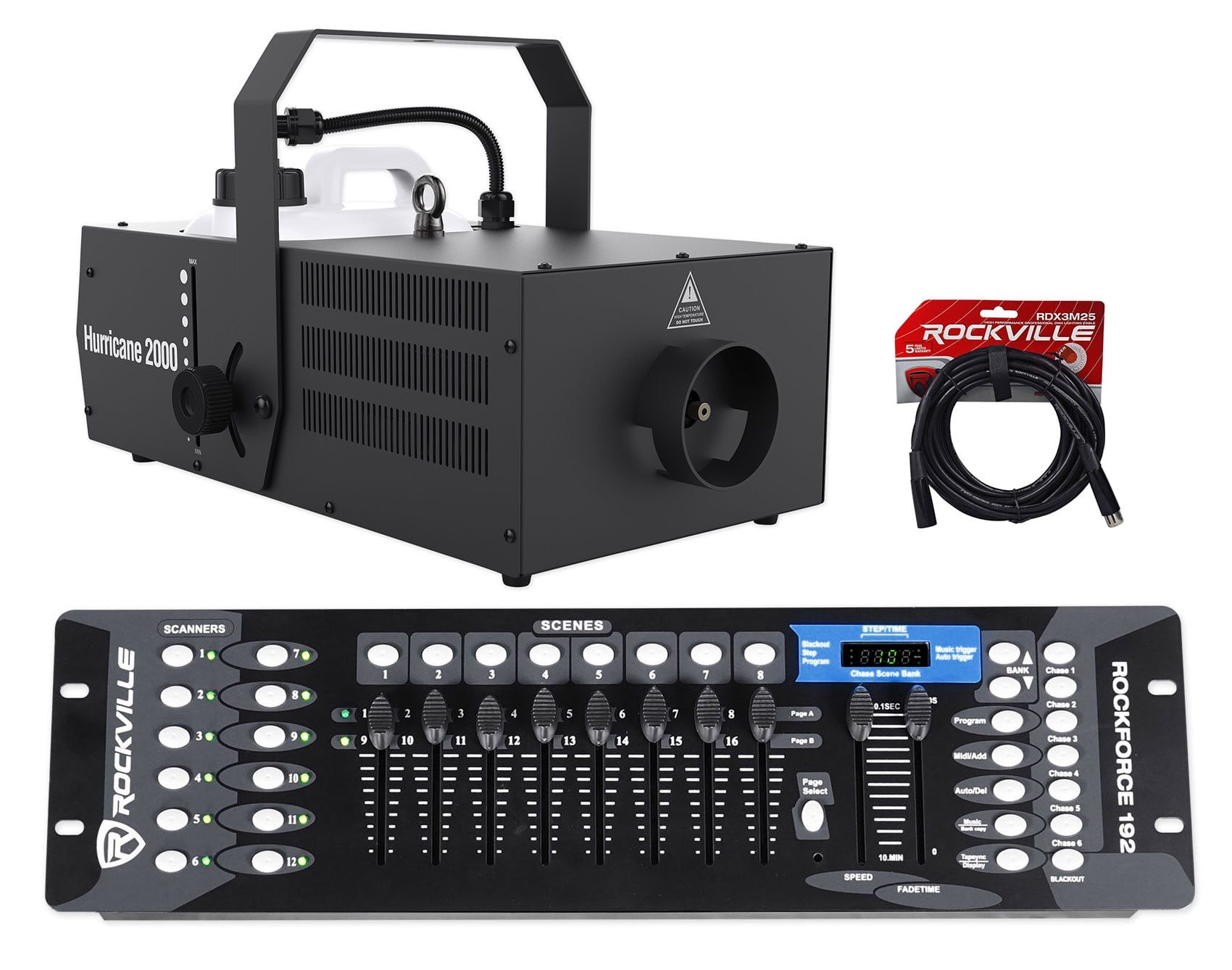 Chauvet DJ Hurricane 2000 DMX Fog Machine W/Built-In Timer+192-Ch DMX Controller