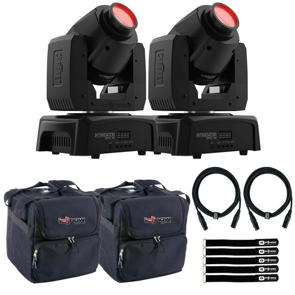 Chauvet DJ Intimidator Spot 110 Lightweight LED Moving Head (2-pack) with Carry Cases Package