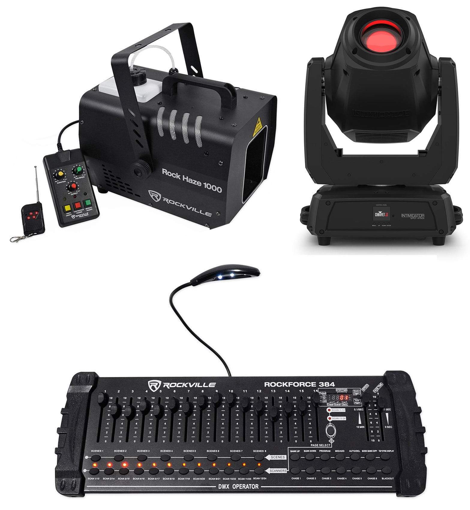 Chauvet DJ Intimidator Spot 475ZX LED Moving Head Light Package