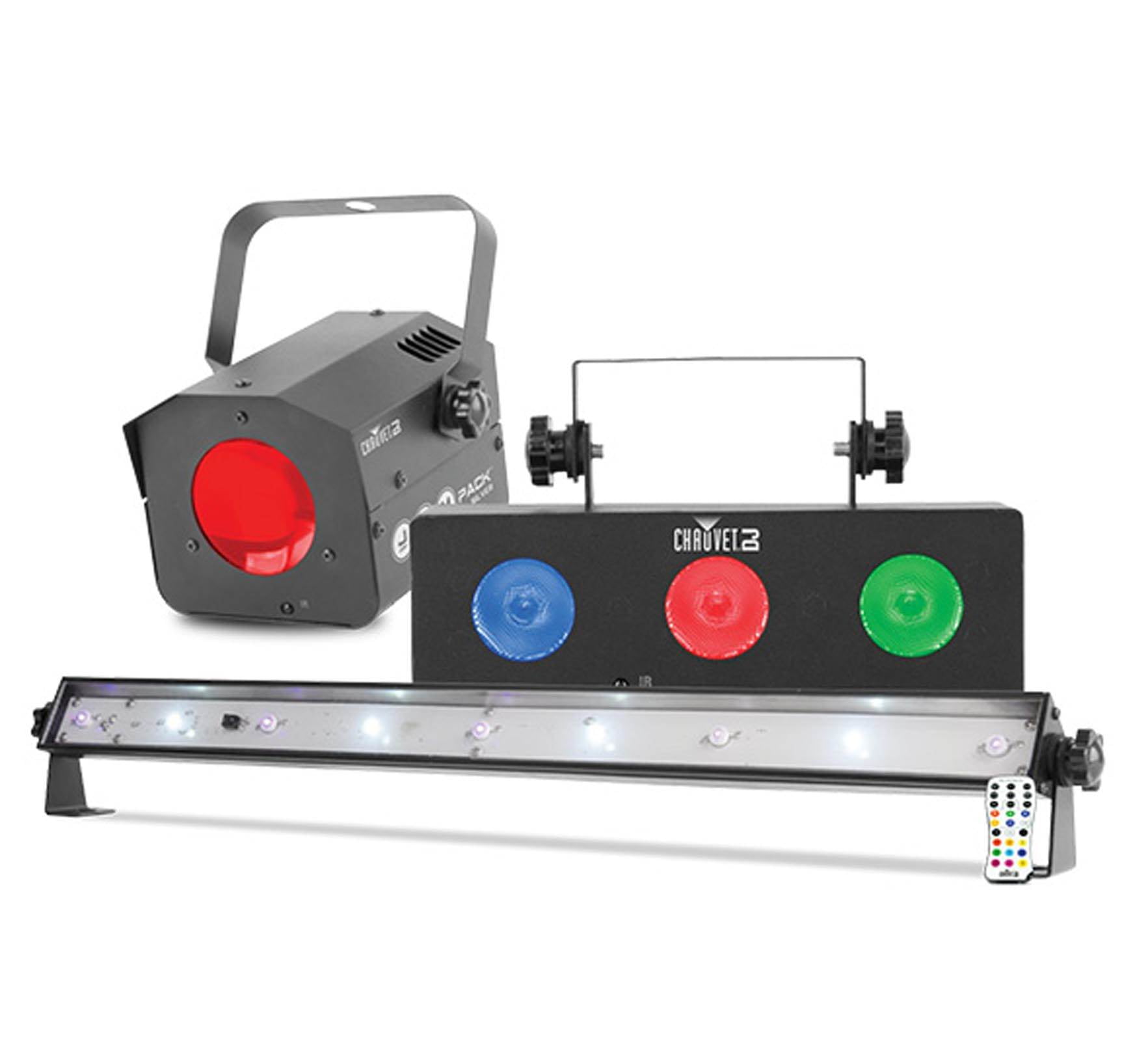 Chauvet DJ JAM Pack Silver Moonflower Strobe + UV & Wash Light Effects w/ Remote