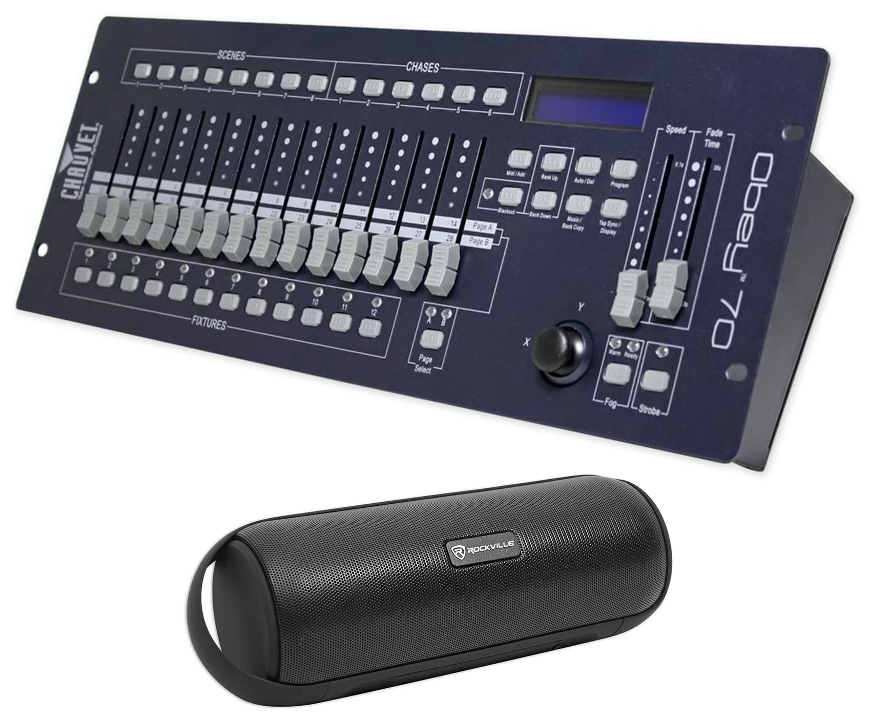 Chauvet DJ OBEY 70 Light/Fog DMX Lighting Controller w/Joystick+Free Speaker !