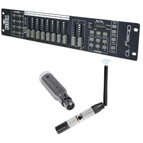 Chauvet DJ OBEY10 Wireless DJ DMX Light Lighting Controller+Receiver+Transmitter