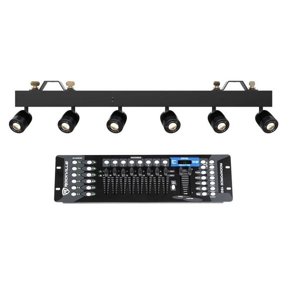 Chauvet DJ Pinspot Bar 6 Independantly Controlled Pinspots Lights+DMX Controller
