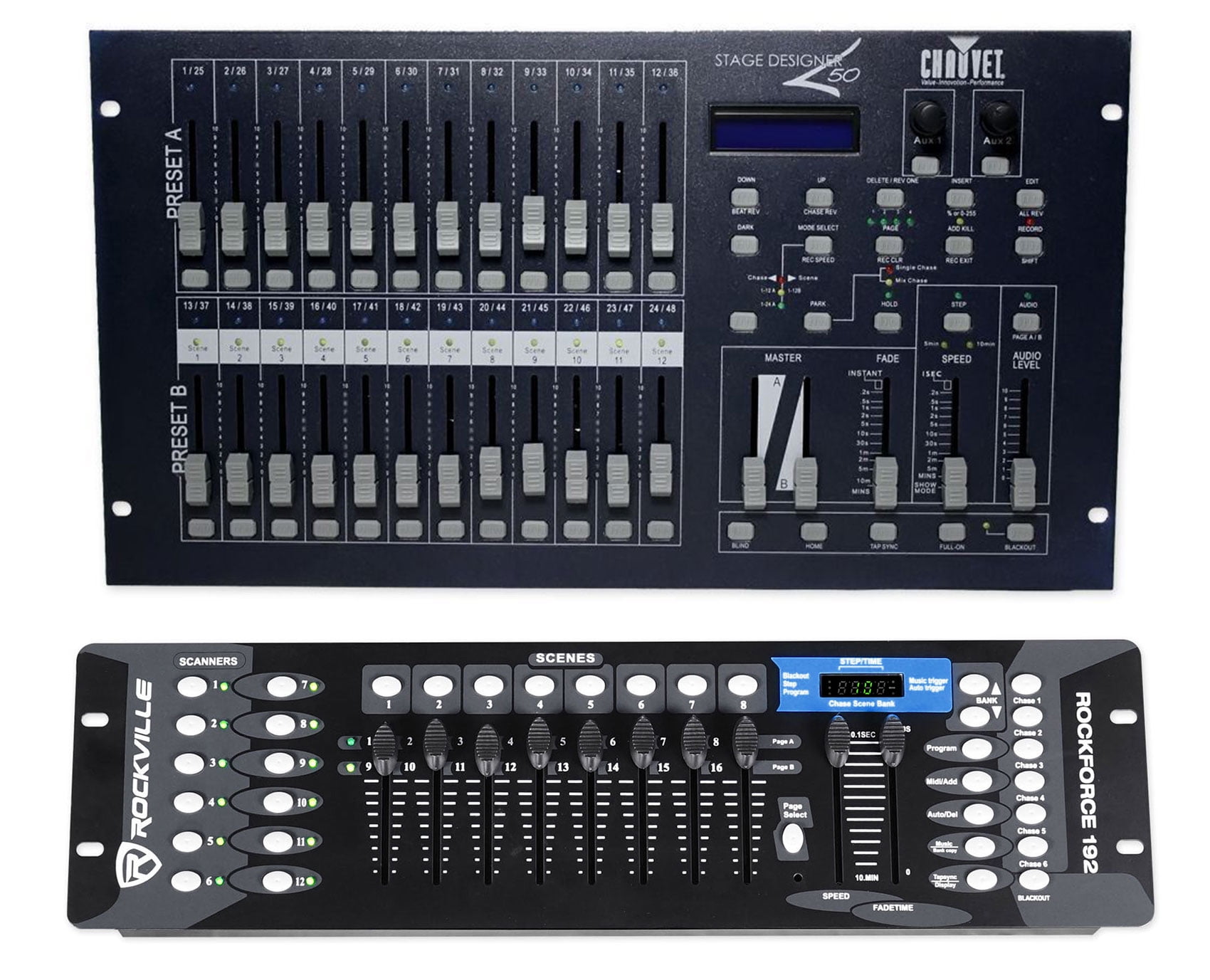 Chauvet DJ STAGE DESIGNER 50 48-Channel DMX Dimmer Controller+192-Ch Controller