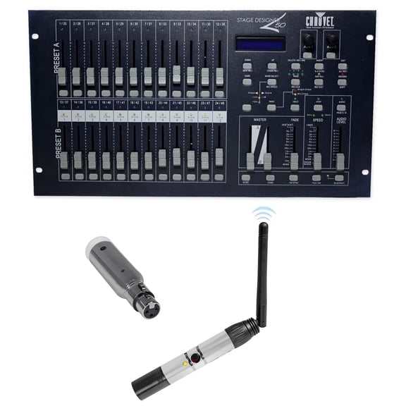 Chauvet DJ STAGE DESIGNER 50 Wireless DMX Dimmer Controller+Receiver+Transmitter
