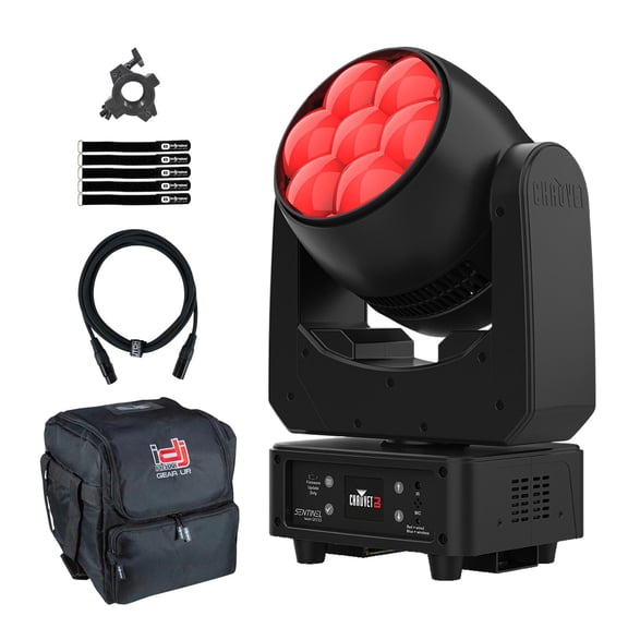 Chauvet DJ Sentinel Wash Q7Z ILS 20W RGBW LED Compact Moving Head Wash with Case Package