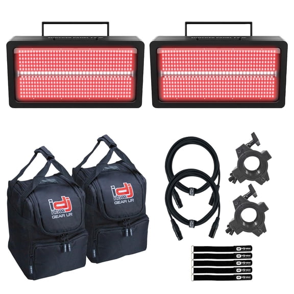 Chauvet DJ Shocker Panel FX IP Outdoor Blinder/Wash/Strobe Light 2-Pack with Bags Package