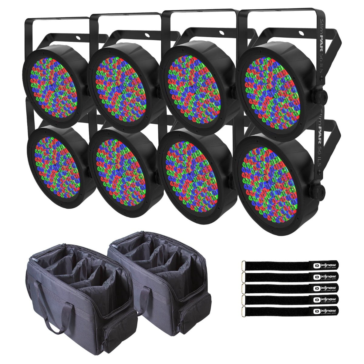 Chauvet DJ SlimPAR 56 ILS Compact RGB LED Par Wash Light 8-Pack with ...