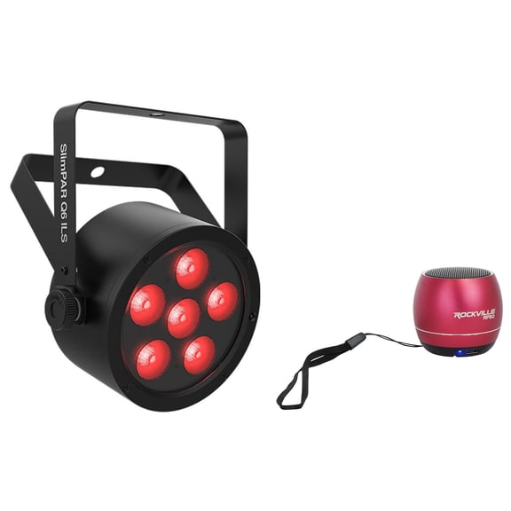 Chauvet DJ SlimPAR Q6 ILS RGBA LED D-Fi USB DMX Par Wash Light+Bluetooth Speaker