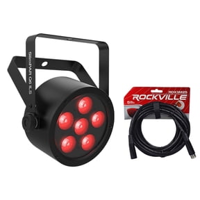 Chauvet DJ SlimPAR Q6 ILS RGBA LED D-Fi USB Par Can Party Wash Light+DMX Cable