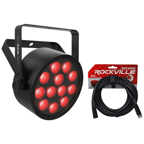 Chauvet DJ SlimPAR T12 ILS RGB LED D-Fi USB Par Stage/Party Wash Light+DMX Cable