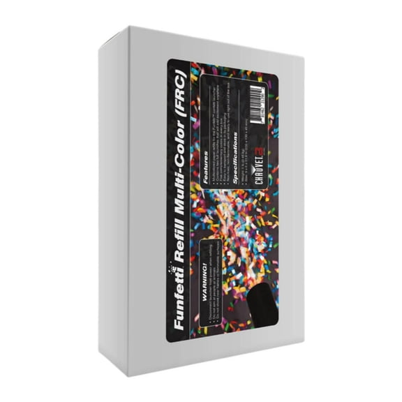 Chauvet DJ Funfetti Shot Refill Color for Confetti Launcher with 2 Full Launches, 5 Colors, and Portable Size
