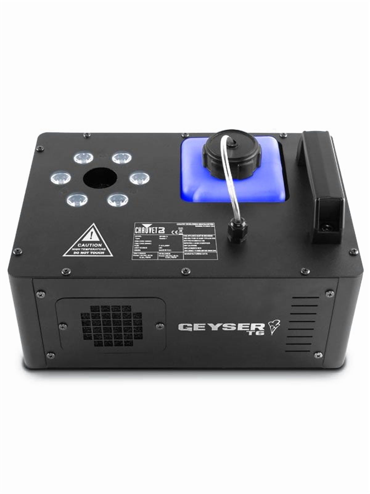 Chauvet Geyser T6 Lightweight Fog Machine, Plastic/Metal Multicolor, 12.00" x 8.25" x 7.00", 112 oz