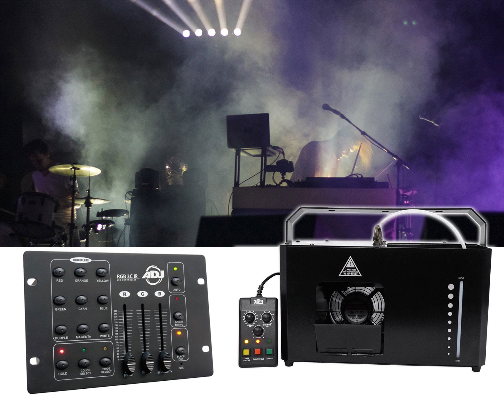 Chauvet Hurricane Haze 4D DMX Haze Machine with Remote and Timer, 3.6 Watts, Fog Machines