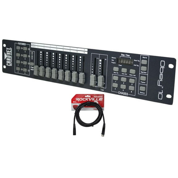 Chauvet OBEY10 DMX 512 2U Light Controller OBEY 10 +FREE 10' Foot DMX Cable