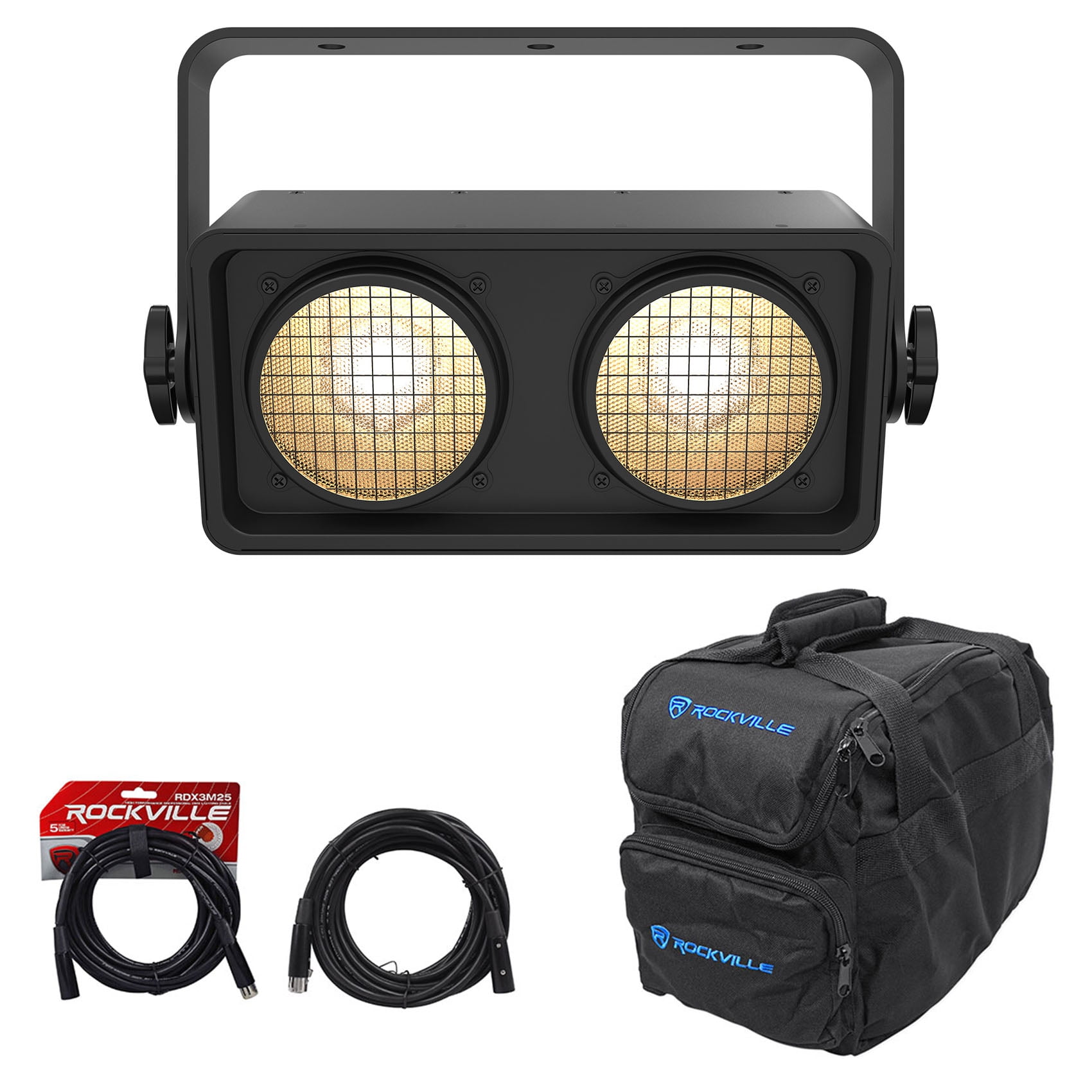Chauvet Shocker Dual Zone Dance Floor COB LED Blinder Stage Light+Bag+DMX Cables