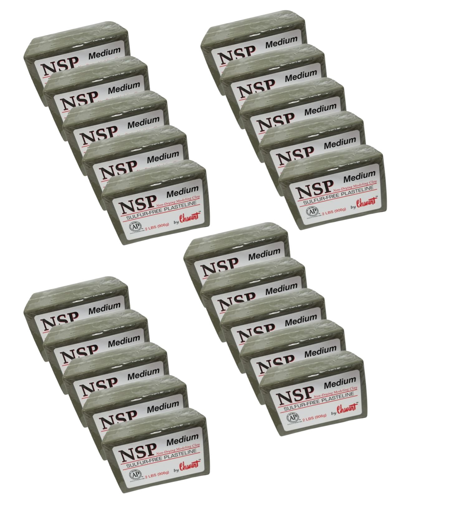 Chavant - NSP - Medium Green 20x Bricks Full Case ( 40lbs )